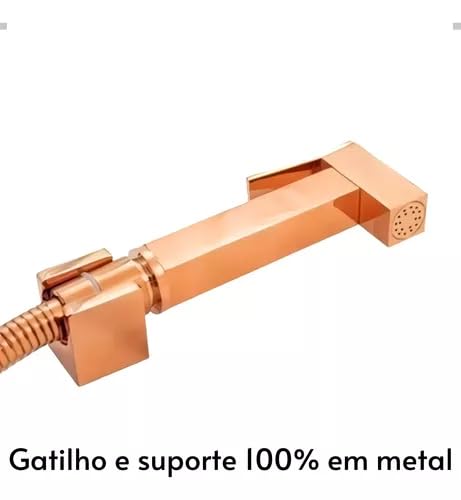 Ducha Higiênica Quadrada Inox Rose Gold