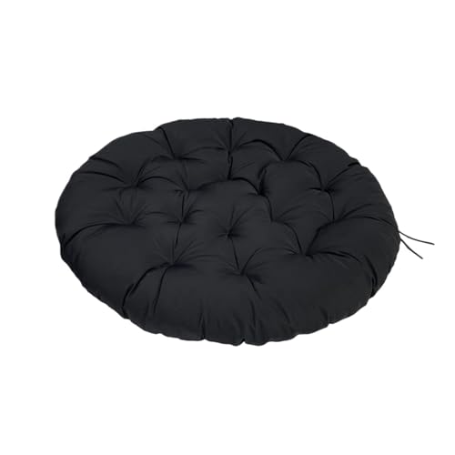 Silla de huevo impermeable negra de 48x48" para balancines de patio 3