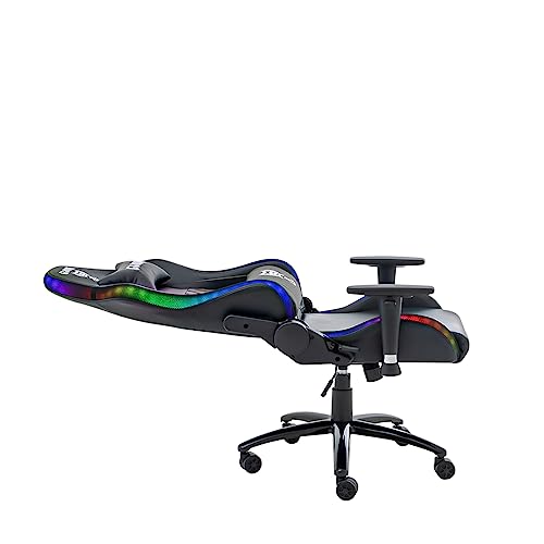 Cadeira Gamer RGB em LED com Controle King - Suporta 150kg em PU inclunação 180 - Clanm