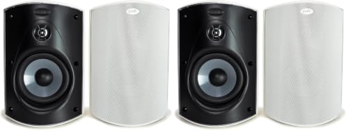 Image of Polk Audio Atrium 6 All-Weather Outdoor Speakers, 100W Wired (Pair, White) (Pack of 2)