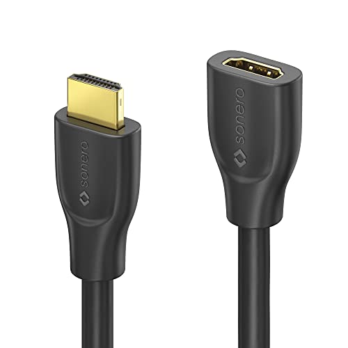 Sonero Premium High Speed HDMI Extension 4K HDMI A to HDMI A Socket Gold-Plated Contacts Double Shielded 1.5m - Image 2