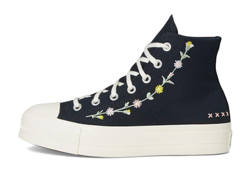 Image of Converse Womens Chuck Taylor All Star High-Top Platform Sneaker Black /Egret /Flamingo Fade Women 5.5 M