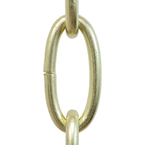 Image of RCH Hardware CH-ST63-U57-PB Steel Chandelier Chain 3 Gauge, Polished Brass (1 Foot)