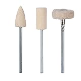 プロクソン(PROXXON) 純毛バフ3種セット 【ディスク型16mm・棒型7.0mm・砲弾型8.0mm 軸径2.35mm】 No.28800