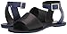 Coconuts Women's All About Flat Ankle Sandal, Black/Blue, 8 M US