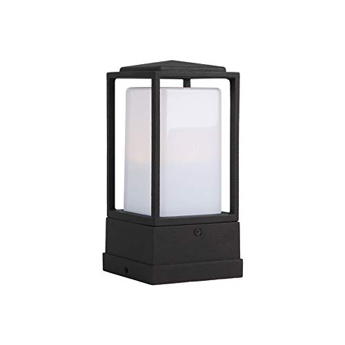 Lanterne pilier décorative extérieure moderne pour allée de jardin et cour - 2