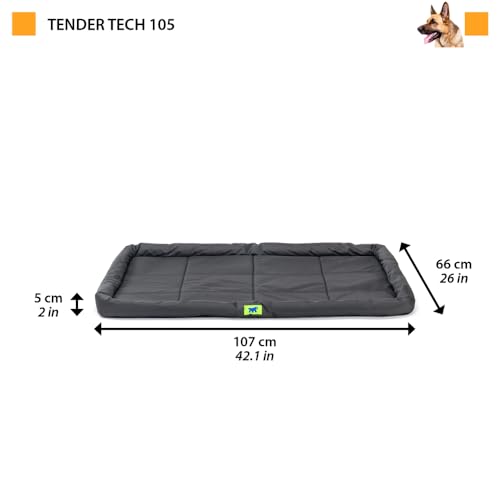 Colchón impermeable para perros Ferplast con acabados duraderos negros 3