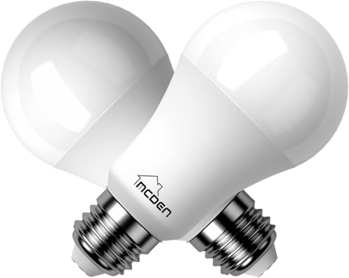 McDen Full Spectrum A19 LED Light Bulb, 97 Color Rendering Index, 13W 5000K Daylight 100 Watt Equivalent, Enjoy The Sunshine at Home, 2 Pack (GLDP01)