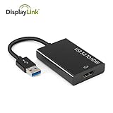 USB 3.0 to HDMI Adapter, DisplayLink USB to HDMI Converter for Multi Monitor, Video Graphics Converter with Audio, Compatible for Windows, Mac OS X System [ NO Linux ]