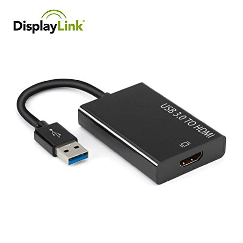 USB 3.0 to HDMI Adapter, DisplayLink USB to HDMI Converter for Multi Monitor, Video Graphics Converter with Audio, Compatible for Windows, Mac OS X System [ NO Linux ]