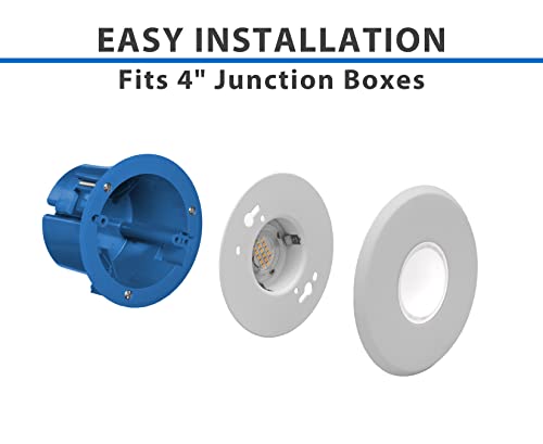 Nicor Lighting Surefit 5 Inch Round Ultra Slim Surface Mount Led Downlight In White, 2700K (Dlf-10-120-2K-Wh) #TOP2