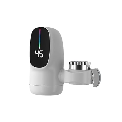 KYEZOL電気給湯器、電気蛇口、瞬間電気給湯器、3秒の急速加熱、3000Wの高出力、取り付け簡単、温度調節可能、防水設計、瞬間電気温水シャワー、キッチン、バスルーム、トイレに適しています (ホワイト)