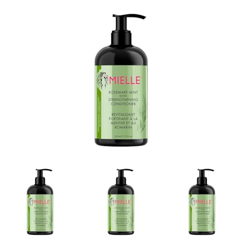 Mielle Rosemary Mint Strengthening Hair Conditioner - Detangling & Hydrating Conditioner to Help Increase Manageability - Infused with Biotin to Support Longer, Healthier Strands, 355 g (Pack of 4)