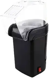 MáQuina EléTrica Para Fazer Pipoca Panela Para Pipoca Sem óLeo Com Tampa Medidora(Preto 110V)