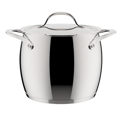 Lagostina Orchestra Pentola Con Coperchio e Due Manici In Acciaio Inox 18/10 Ø 18 cm, Fondo Lagotherm 3 Strati, Effetto Specchio Esterno e Interno Satinato, per Tutte le Fonti di Calore