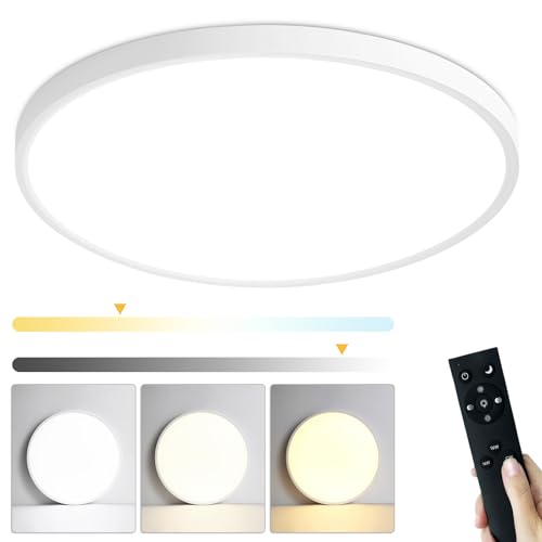 HOVENLA LED Flush Mount Ceiling Light Fixture 15 Inch, 36W