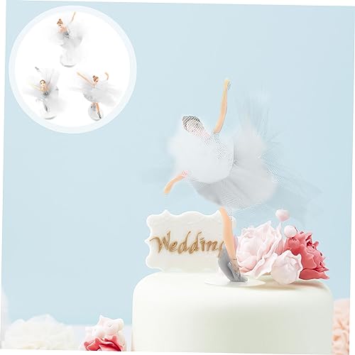 BESTOYARD 6 Conjuntos De Cupcake Decorações De Aniversário Casamento Tule Boneca Bailarina Reutilizá