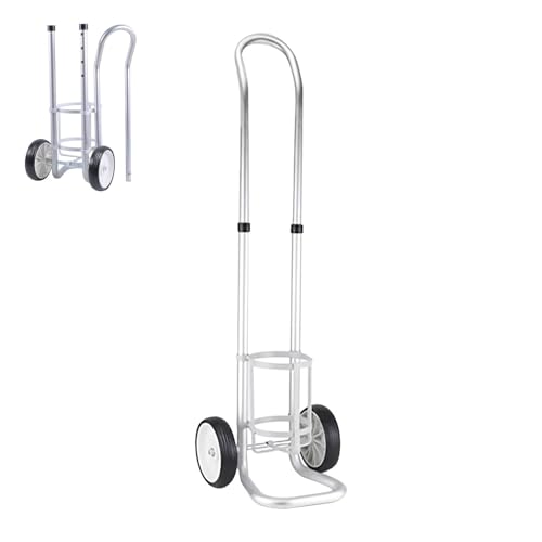 WXPWAMZ Portable Single-Cylinder Trolley, Detachable Aluminum Alloy Frame for Easy Hospital and Industrial Gas Cylinder Transport