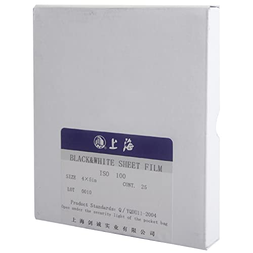 Shanghai 4X5 Black & White B/W Iso 100 Film 25 Sheets Exp Freshest Larger Format Camera Film #TOP2