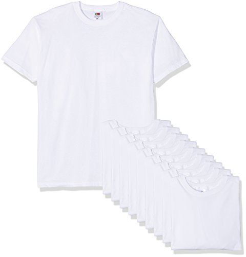 Fruit Of The Loom T-shirt Giovane Manica Corta Sofspun, 100% Cotone, Etichetta Strappabile