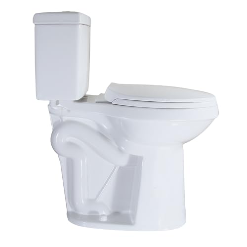 Image of Two Piece Tall Toilet, 21-Inch Bowl, Dual Flush, White