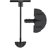Oliynedy Manual Lawn Edger Tool, Half Moon Carbon Steel Step Grass Edger Lawn Tool Long Handle for Radius Garden Flower Bed Sidewalk Grass Driveways