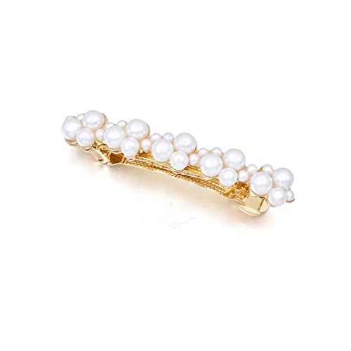 Vintage Pearl Hair Barrettes, Decorative Hair Clips French Flower Hairpin Hair Accessories for Women Girls