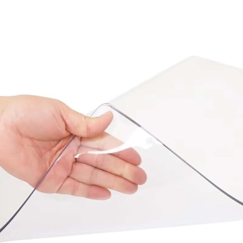 Nappe de protection de table transparente imperméable lavable 1mm