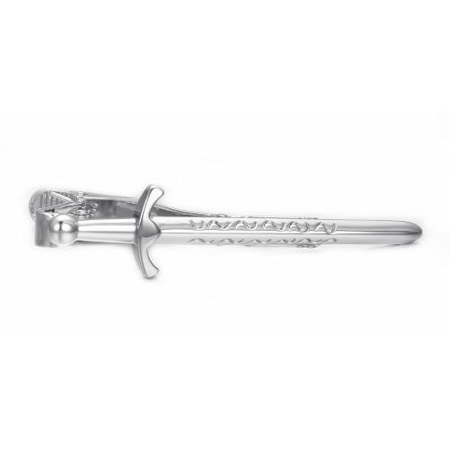 Image of Sword Tie Clip Pins for Men Unique Novelty Silver Gold Tie Bar