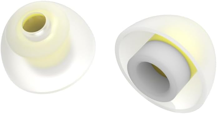 LEPIC nuon Boost Spatial eartips, 2 Pairs Package, Spatial eartips, Next Generation eartips, Soft Grip, Compatible with Wired Earphones, Earbuds, Noise Cancelling Earbuds (L)