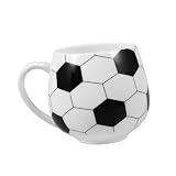 ULTECHNOVO Fußball Gedenkbecher Groß Rostfrei Im Funky Stil Latte Fußball Kaffeetasse Lustig Süß Milch Groß Isoliert Sportlich Porzellanbecher Kaffeetassen Mit Henkel