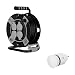 Produktbild REV Kabeltrommel & Steckdosenlampe im SPARSET  Kabeltrommel 25m IP44 Outdoor, 4 Schuko-Steckdosen, grau + Lampe für Steckdose 4-stufig dimmbar, 10W, 850lm, 3000K