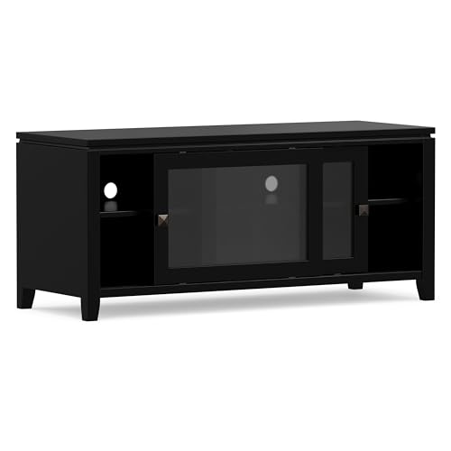 SIMPLIHOME Cosmopolitan 72" Wide Solid Wood TV Stand in Light Golden Brown by SIMPLIHOME - Image 3