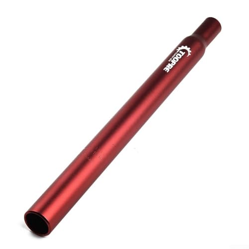 Mountain for Bike Aluminum Alloy Seat Post Tube Rod for Bicycle, 25.4mm/27.2mm/28.6mm Diameter Options, 350mm Length in Black/Silver/Blue/Red/Gold Colors(Red-28.6 * 350mm)
