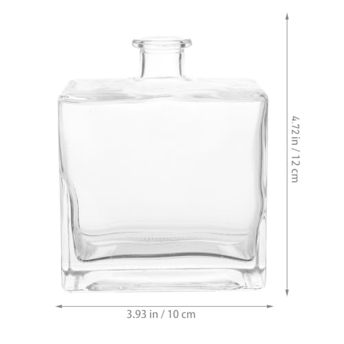 Jarrón plano de estilo japonés y botella difusora de perfume transparente Holibanna 3