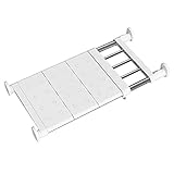 WhiteSpace Expandable Closet Tension Shelf - Stainless Steel 16.5 in. - 25.6 in. x 9.45 in. Adjustable Shelf, Kitchen Cabinet Storage Maximizer, Additional RV Storage, Heavy Duty Tension Rods