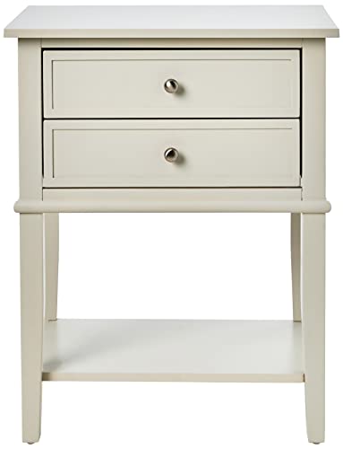 Ameriwood Home Franklin 2 Drawers, Soft White Accent Table #TOP3