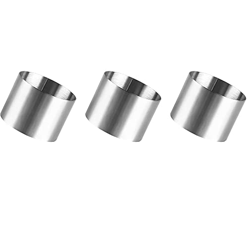 Icyang 3 Pieces Ring Molds For Cooking, Stainless Steel Food Pastry Ring, Cake Rings For Baking, Mini Round Mousse Cake Mold,1.5 Inch Height 2 Inch Diameter #TOP6
