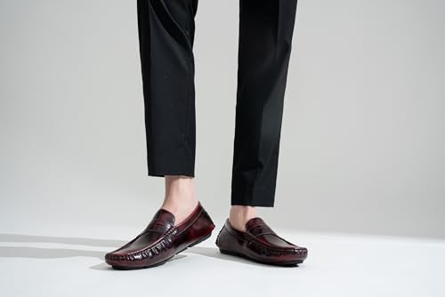 Image of Jousen Men's Penny Loafers Casual Driving Slip On Shoes | Rubber Outsole Soft Lightweight Moccasins Daily Business Wedding Office Travel Boat