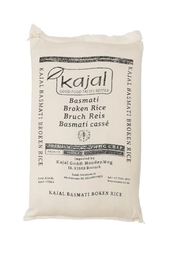 Kajal Basmati Broken Rice 10 kg (1 x 10 kg) – Premium Bruchreis aus Indien, Aromatisch & locker | Ideal für Currys, Wok & Beilagen | Großpackung für Familien, Gastronomie & Vorrat