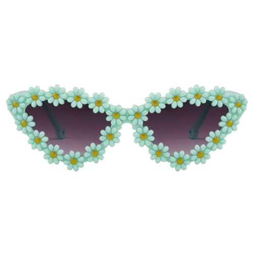 Sun Protection Kids Daisy Sunglasses Vintage Flower Sun Glasses Heart-Shaped Festival Party Glasses