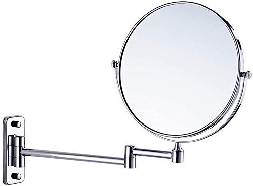 Miroir grossissant 3x mural télescopique chrome 15cm JCAKES
