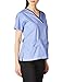 WonderWink Women's Charlie 5 Pocket Y-Neck Wrap Top, Ceil Blue, Small