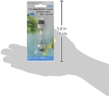 ISTA 2-in-1 Metal Bubble Counter & Check Valve - Threaded, Silver, Model Number: 532