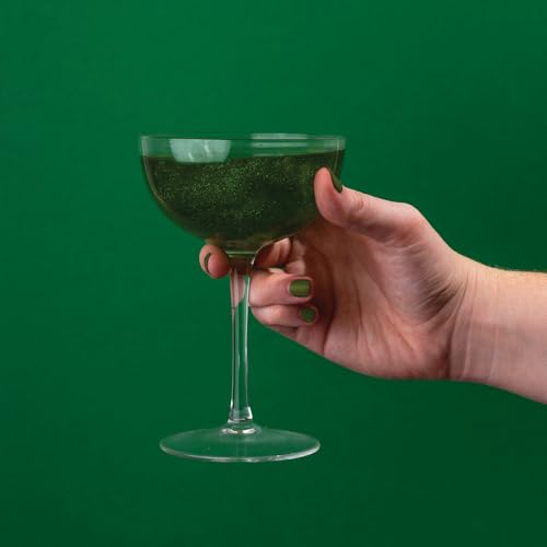 Image of Art of Sucre Emerald Green Cotton Drink Candy Glitter Bombs, Edible Glitter, Drop into Drinks, 4 Pieces