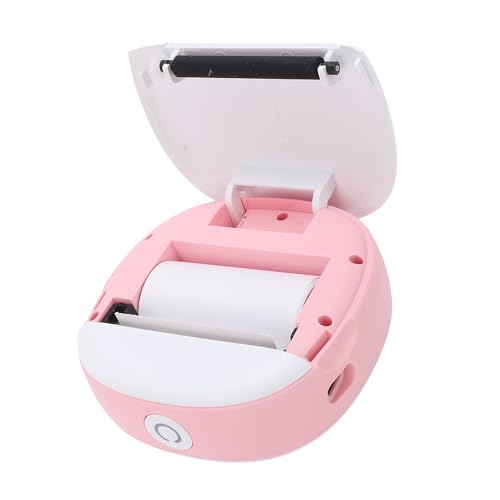 Image of Portable Thermal Printer, Compact Lightweight Inkless Smudge Proof Thermal Label Printer, Student Study Tool with WalkPrint App Support for Students Professionals On the Go (Pink)