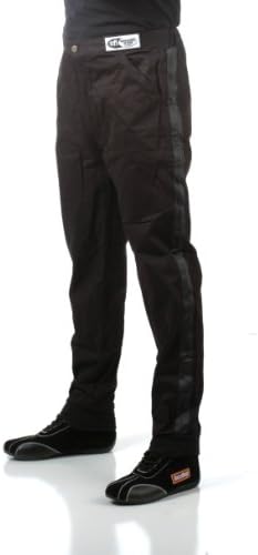 RaceQuip Racing Driver Fire Suit Pants Single Layer SFI 3.2A/ 1 Black X-Large 112006