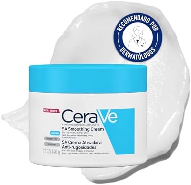 CeraVe SA Crema Alisadora Anti-rugosidades, Para Pieles Secas, Ás...