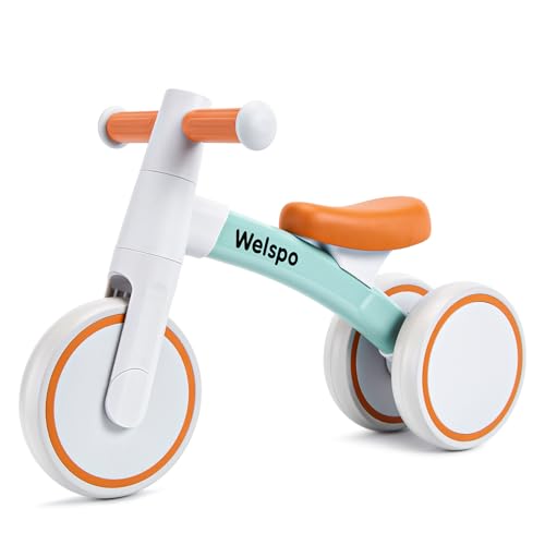 welspo Bicicleta de Equilibrio sin Pedales para Niños a Partir de 1 año, Primera Bicicleta para Niños, Cómoda y Ligera Segura para niños como Regalo y Juguete-roja y Verde