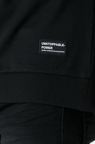 METALIC Comeor Sweatshirt Erkek Giyim Kazak Kapüşonsuz, Siyah, XXL - Görsel 4